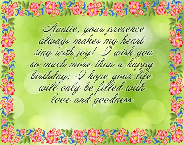 Happy Birthday Greetings To My Aunt