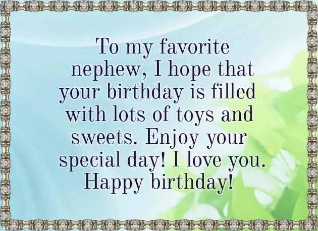 Birthday Wishes For Nephew From Chachi