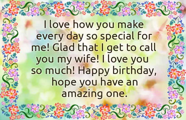 Happy Birthday From Husband To Wife