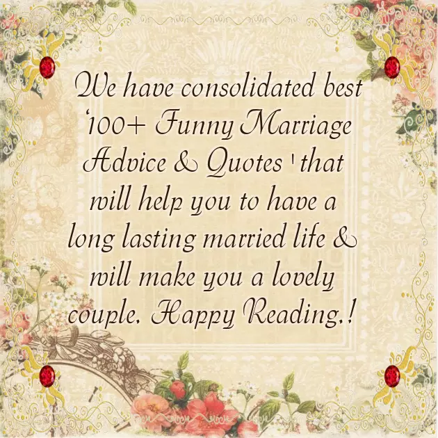 Funny Marriage Advice Funny Marriage Advice