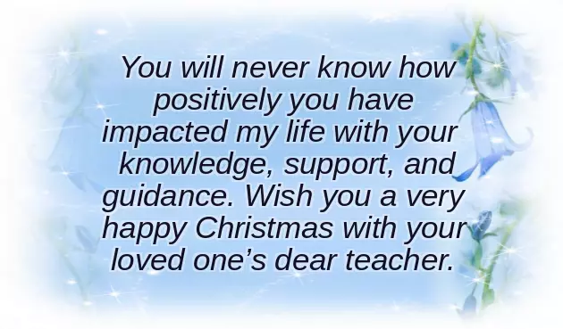 Christmas Wishes For A Teacher