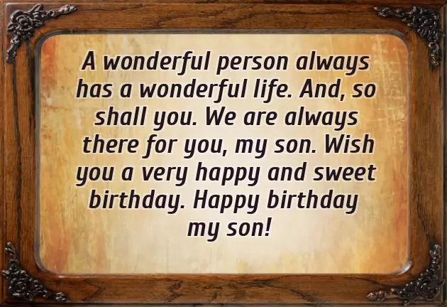 Best Wishes For My Son