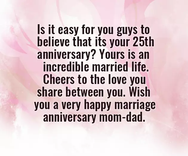 Anniversary Wishes To Mom And Dad From Daughter