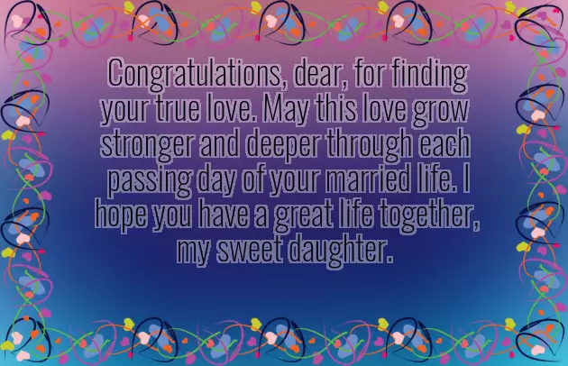 Wishes To Parents On Daughter