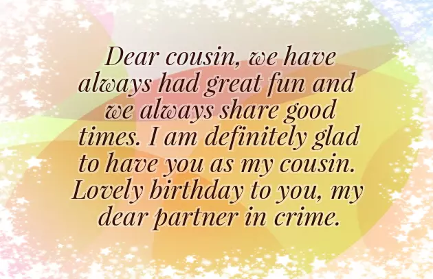 Best Cousin Birthday Wishes