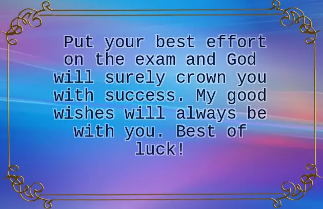 Best Wishes For Exam Result