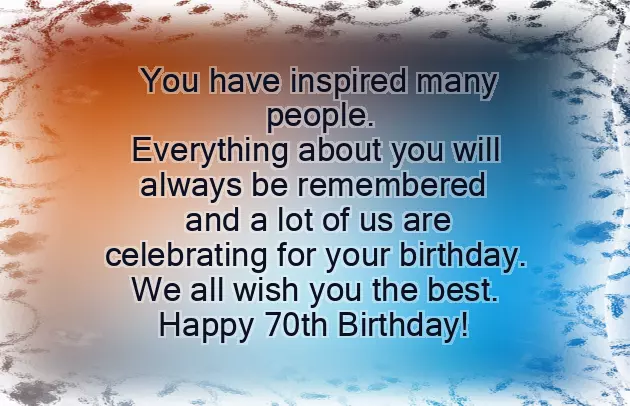 Birthday Wishes For 70 Year Old Female Friend