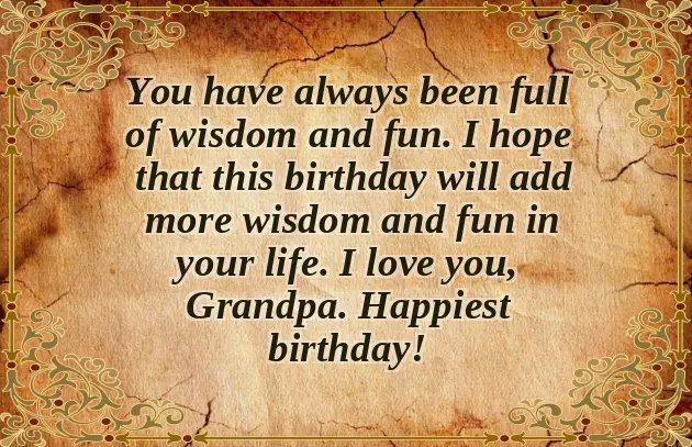 Happy Birthday Quotes For Grandfather