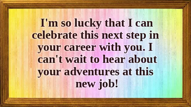 Congratulations First Day New Job