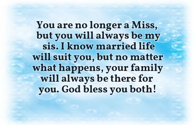 Sister Marriage Caption