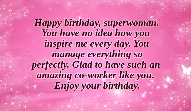 Happy Birthday Wishes To A Female Colleague