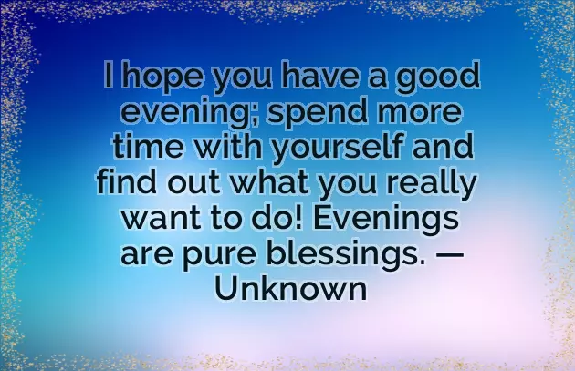 Sweet Evening Message For A Friend
