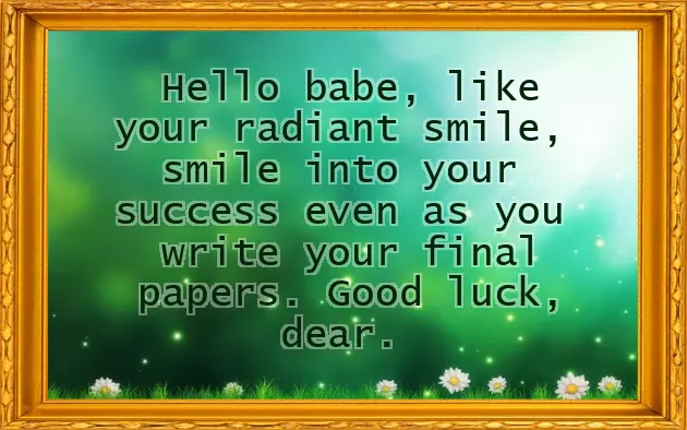 Exam Wishes For Lover