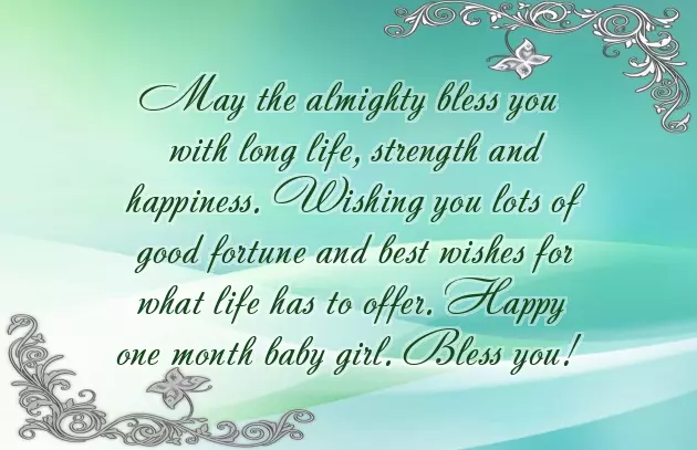 One Month Birthday Wishes