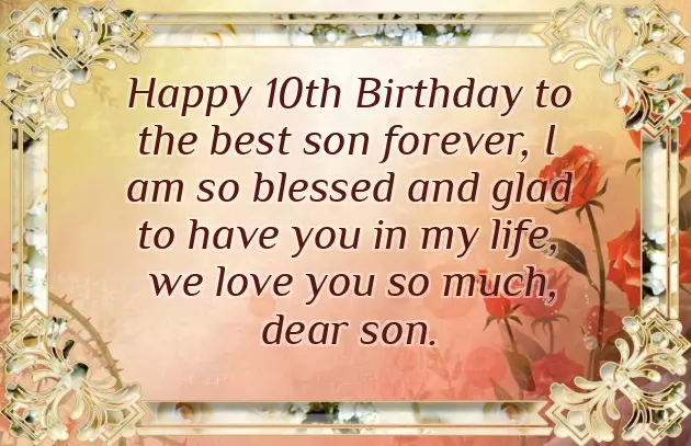 Happy Birthday Son 10 Years Old Happy Birthday Son 10 Years Old