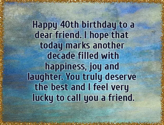 Happy 40Th Birthday Female Friend