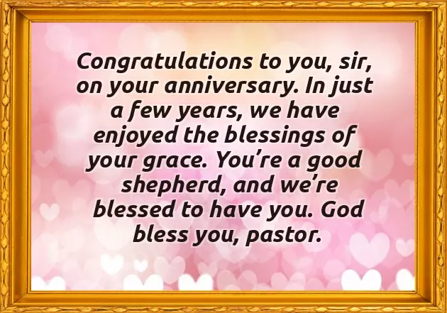 Pastor Anniversary Message Pastor Anniversary Message