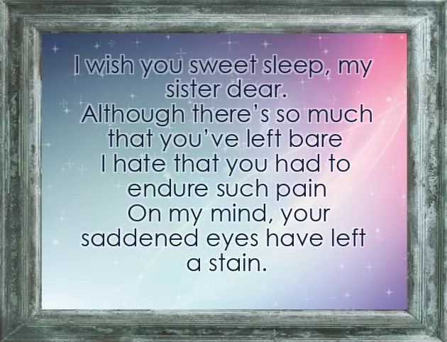 Poem For Sister Poem For Sister