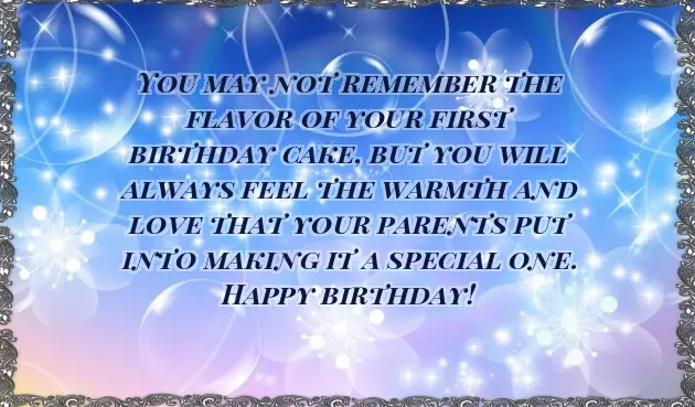 Birthday Greetings For One Year Old Baby Girl