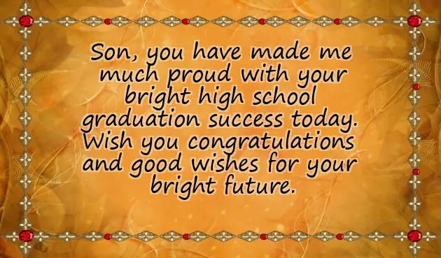 High School Graduation Wishes From Parents