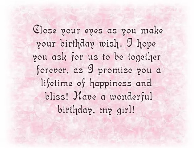 Unique Birthday Wish For Girlfriend