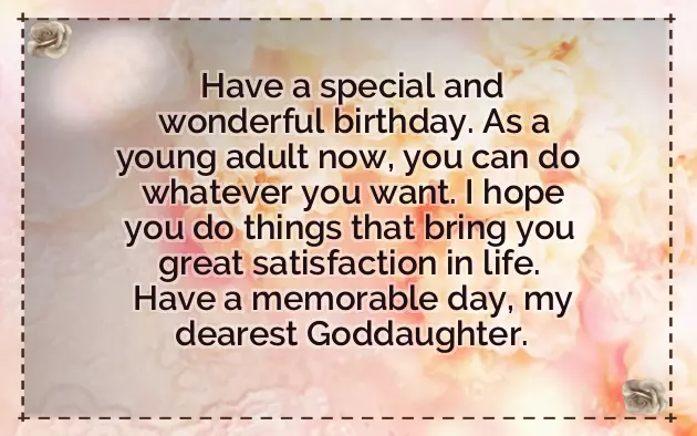 Goddaughter Birthday Wishes