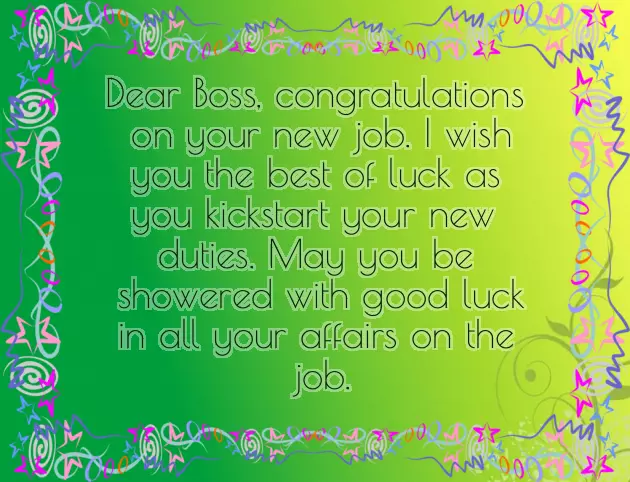 Best Wishes On New Assignment