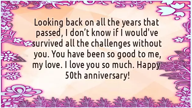50 Years Anniversary Wishes