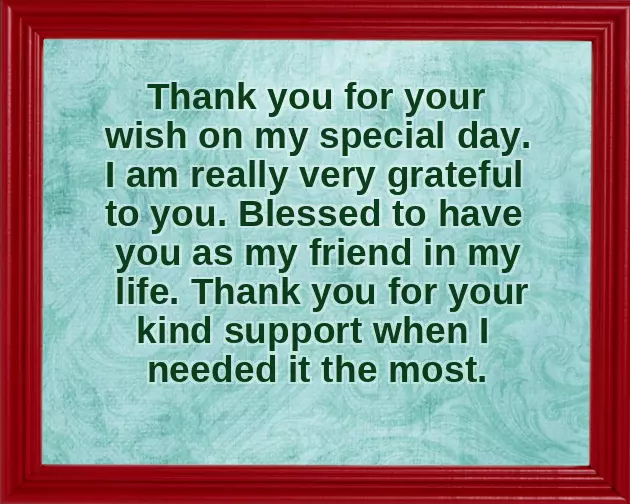 Thanking For Birthday