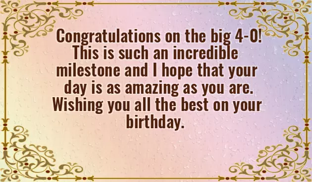 Happy 40Th Birthday Cousin Female