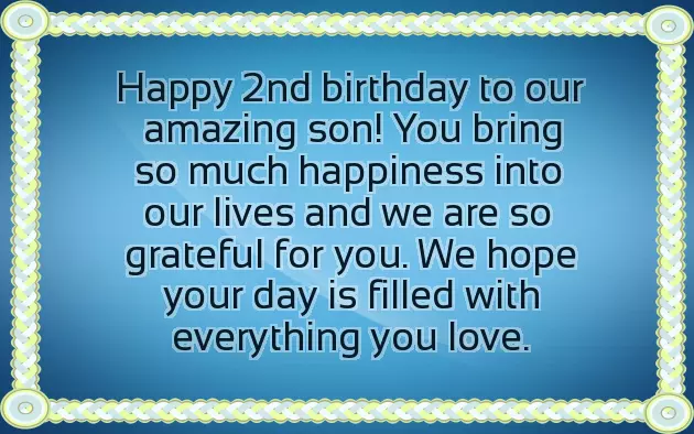 Birthday Wishes 2 Years Boy