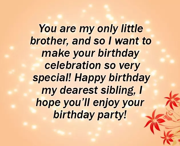 Birthday Wishes For My Younger Brother