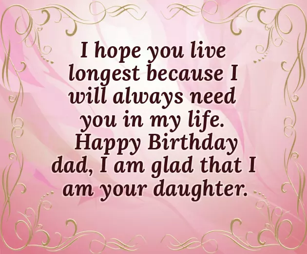 Daddy To Daughter Birthday Wishes