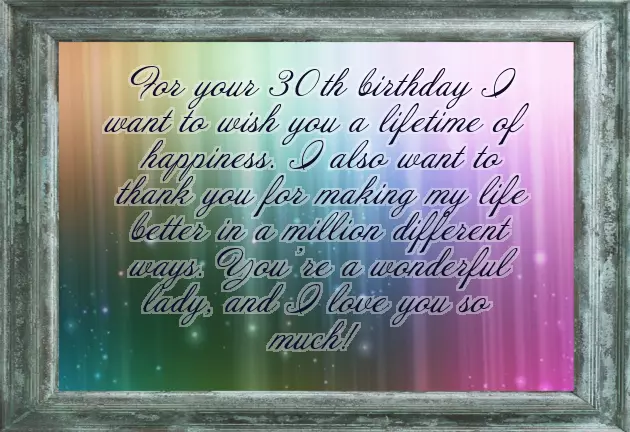 Birthday Wishes For 30 Year Old Daughter