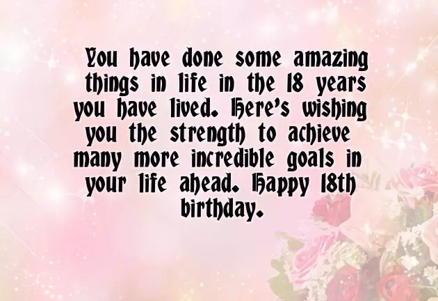 Congratulations 18Th Birthday