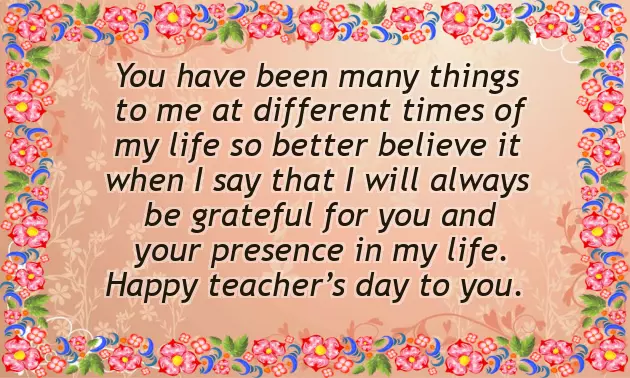 Teachers Day Wishes For Family