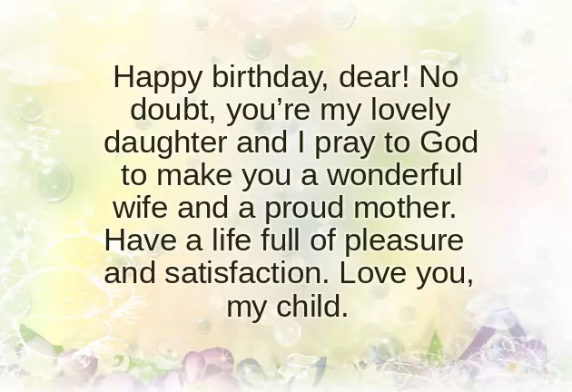 Wish Happy Birthday Daughter