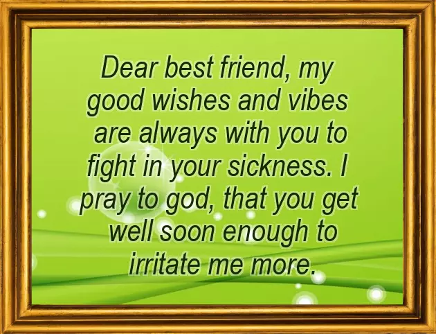 Message To A Sick Friend