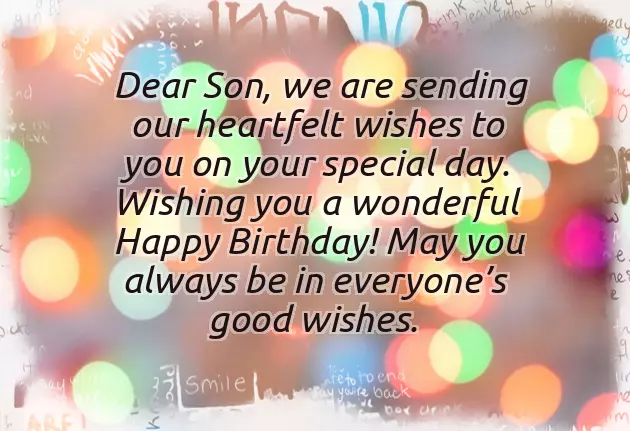 Birthday Wishes For My Beloved Son