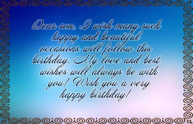 Wishing Birthday To My Son