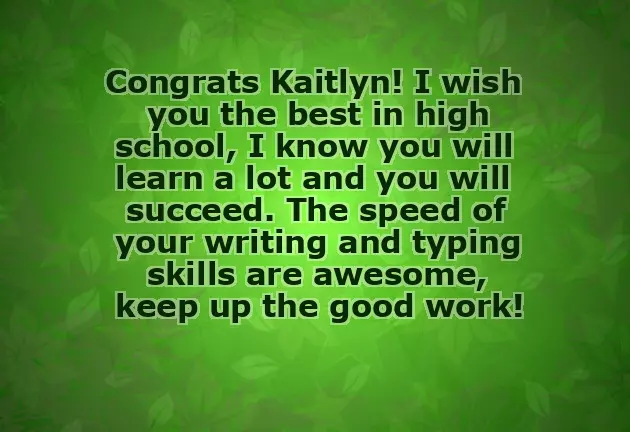 Congratulations On Your Good Grades