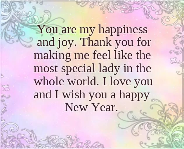 New Year Greetings To Boyfriend