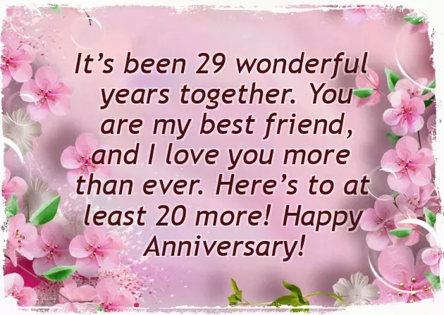 29 Wedding Anniversary Wishes 29 Wedding Anniversary Wishes