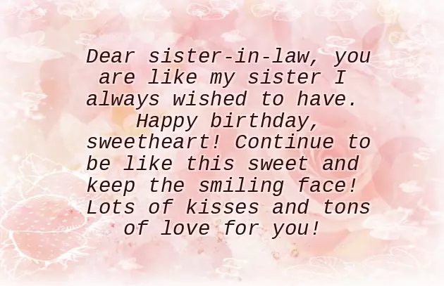 Birthday Wishes For Younger Sister In Law
