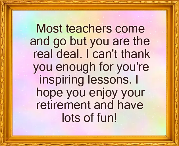 Retirement Wishes For Teacher