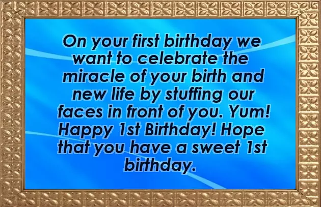 Birthday Wishes 1St Year Baby Boy