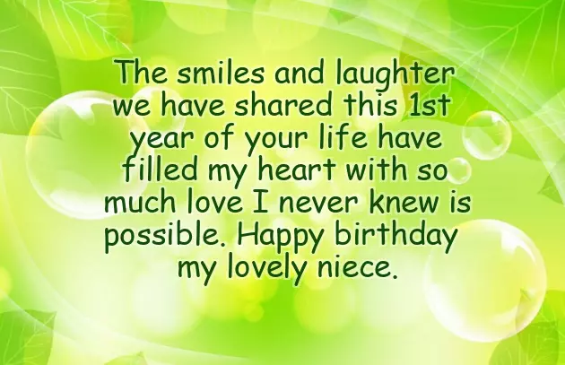 Happy 1St Birthday To My Niece From Aunt Happy 1St Birthday To My Niece From Aunt