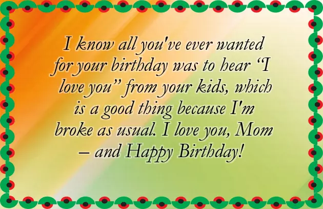 Happy Birthday Mummy Quotes In English