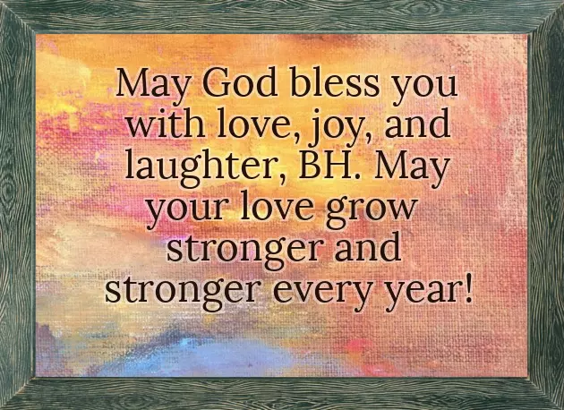 Wishing Bride On Wedding Day