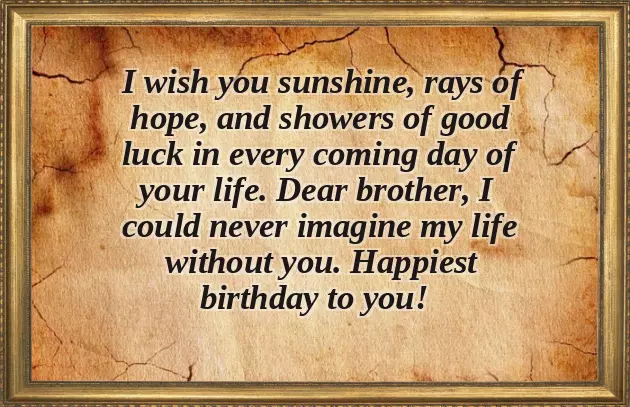Sister Wishes To Brother Birthday